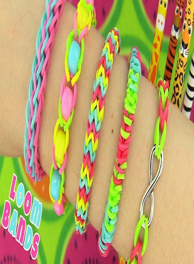 Just Flowers Loom Rubber Band Kit For DIY Crafts, 8 Colored Loom Band Set With Butterfly Design Case, (Pack of 1) - Image 4